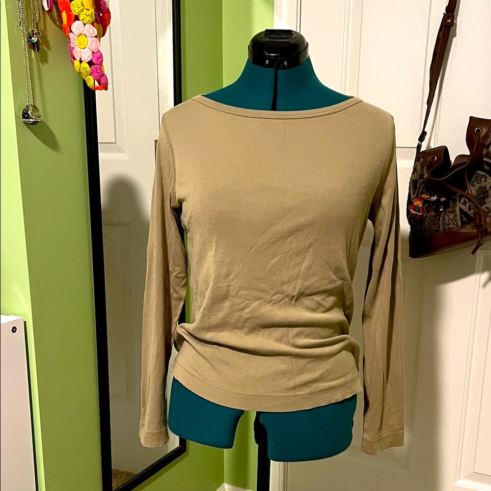Women's Olive Long Sleeve Top